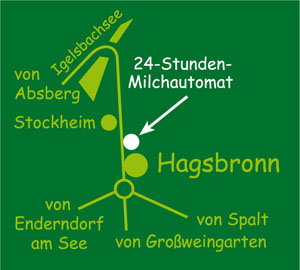 Anfahrt - Skizze Biohof Scheuerlein, Spalt